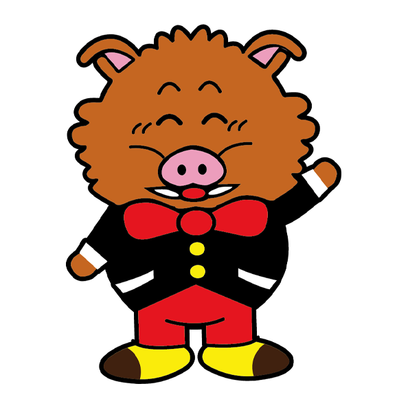 当社マスコットキャラクター：イノブタくん