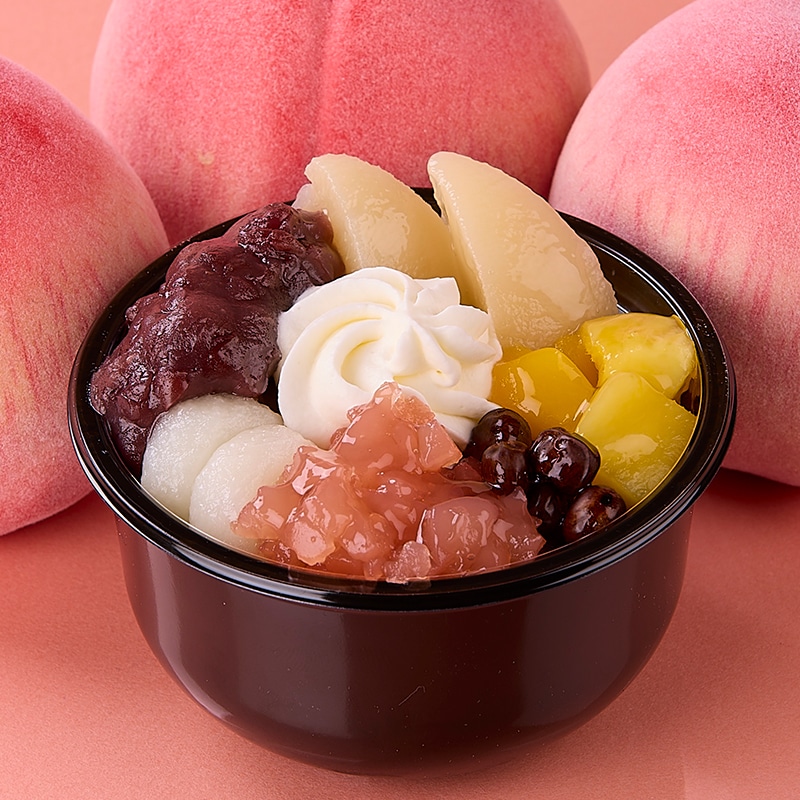 和涼白桃クリームあんみつ