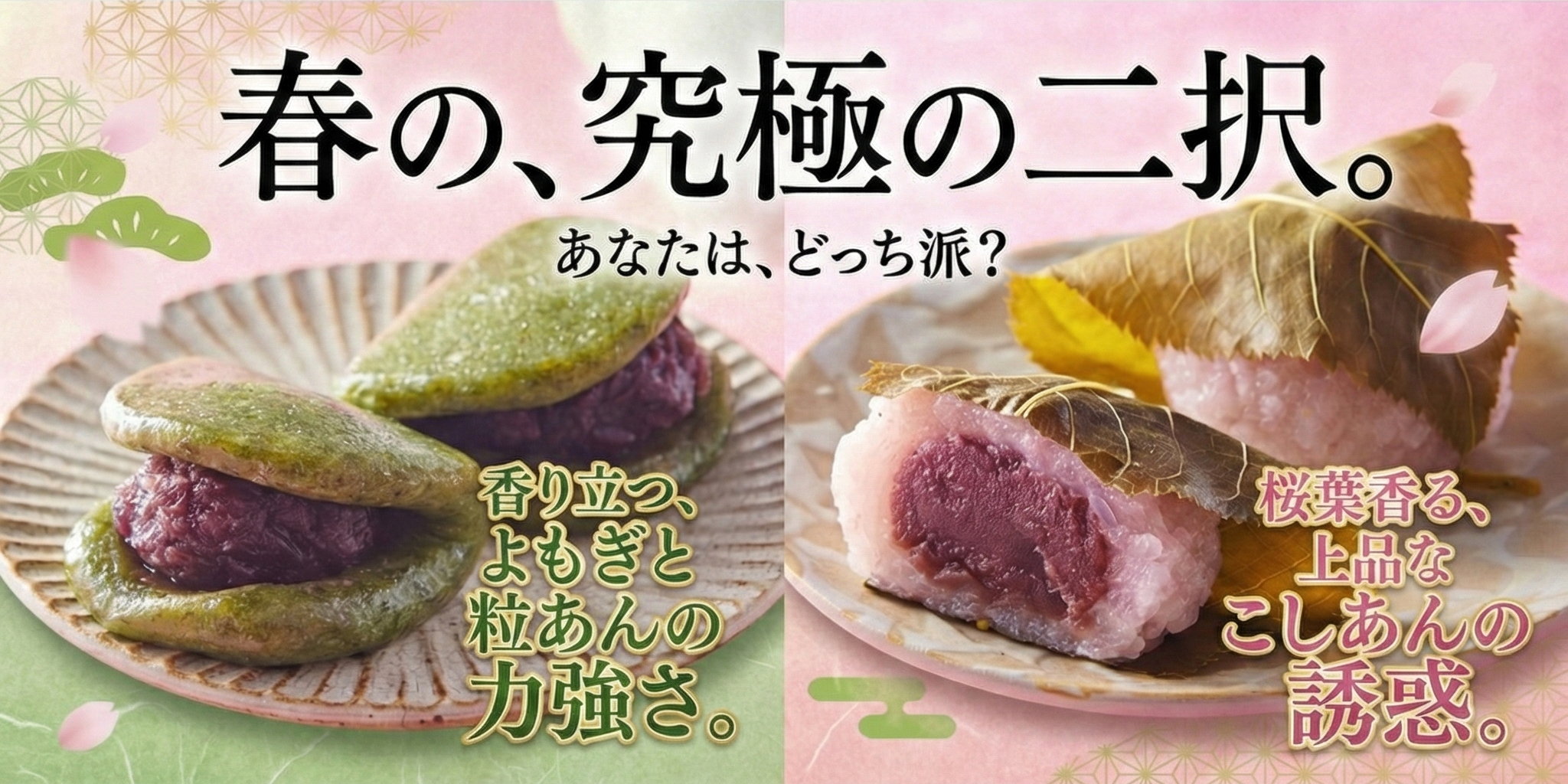 シャトレーゼ】春の訪れ感じる、香り豊かな「さくらもち・よもぎもち